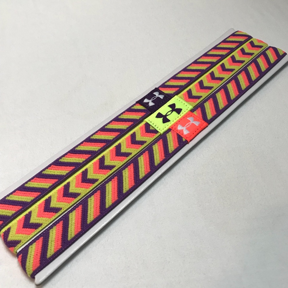 Hot Pink, Purple, & Yellow Underarmour Headbands
